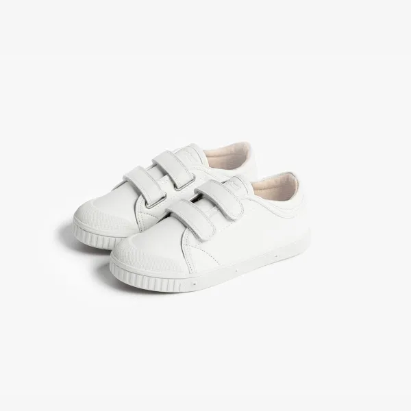 La tennis enfant blanche en cuir de Spring Court
