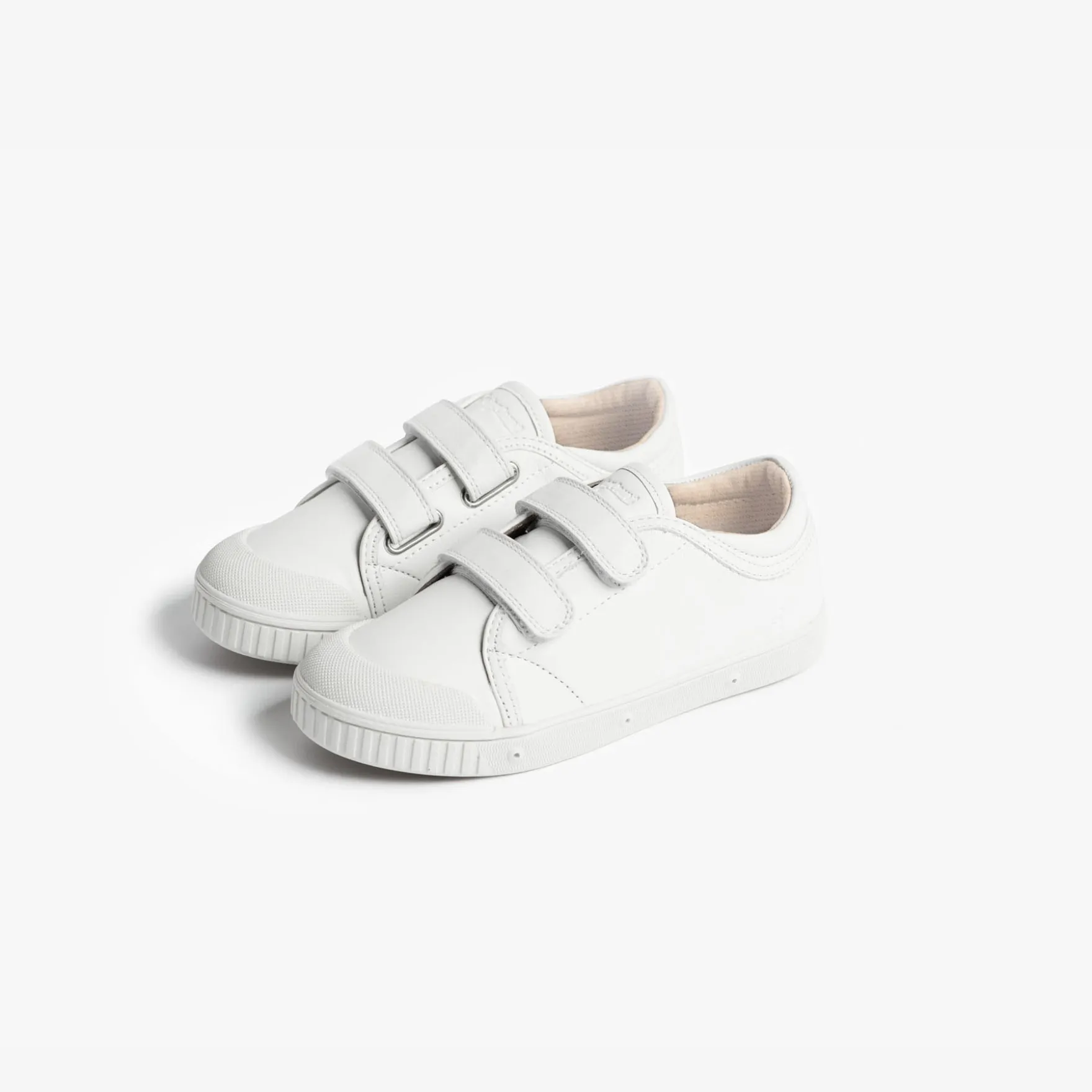La tennis enfant blanche en cuir de Spring Court