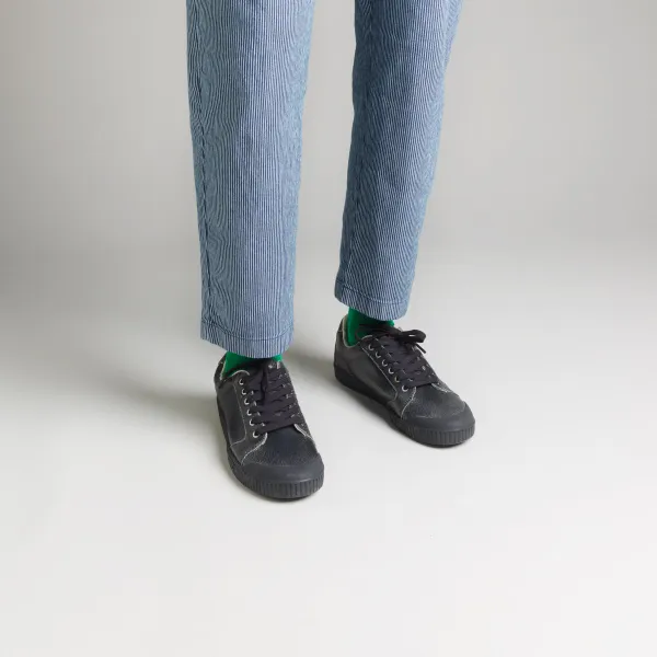 tennis noire en cuir
